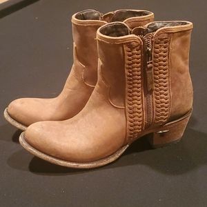 LANE leather western booties